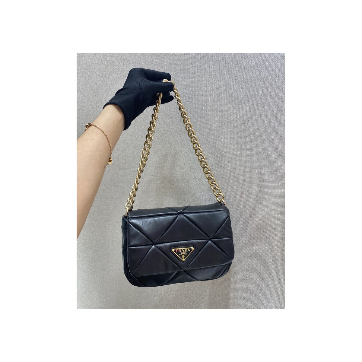 Prada System Lambskin Leather Patchwork Bag 1BD292