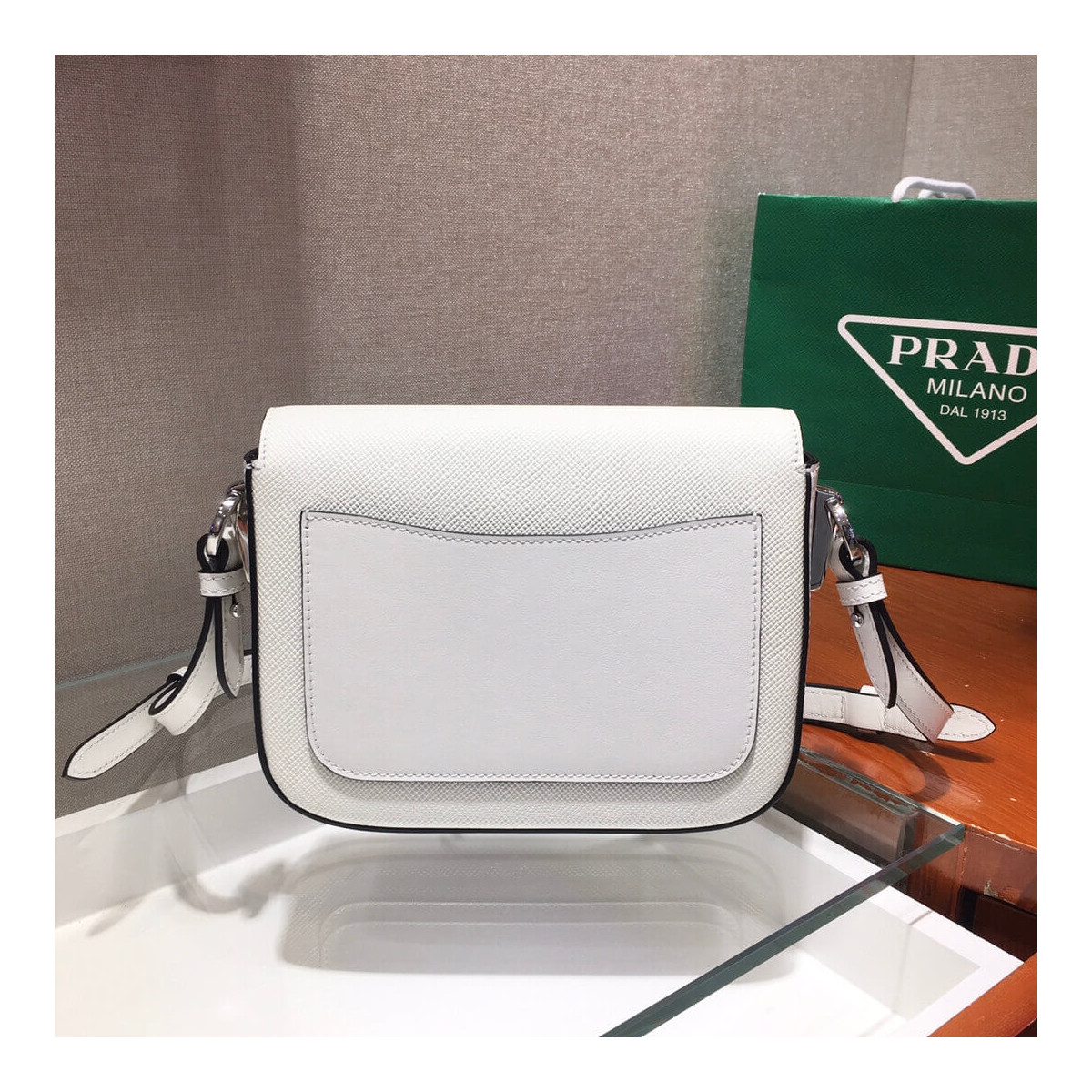 Prada Saffiano Leather Shoulder Bag 1BD249