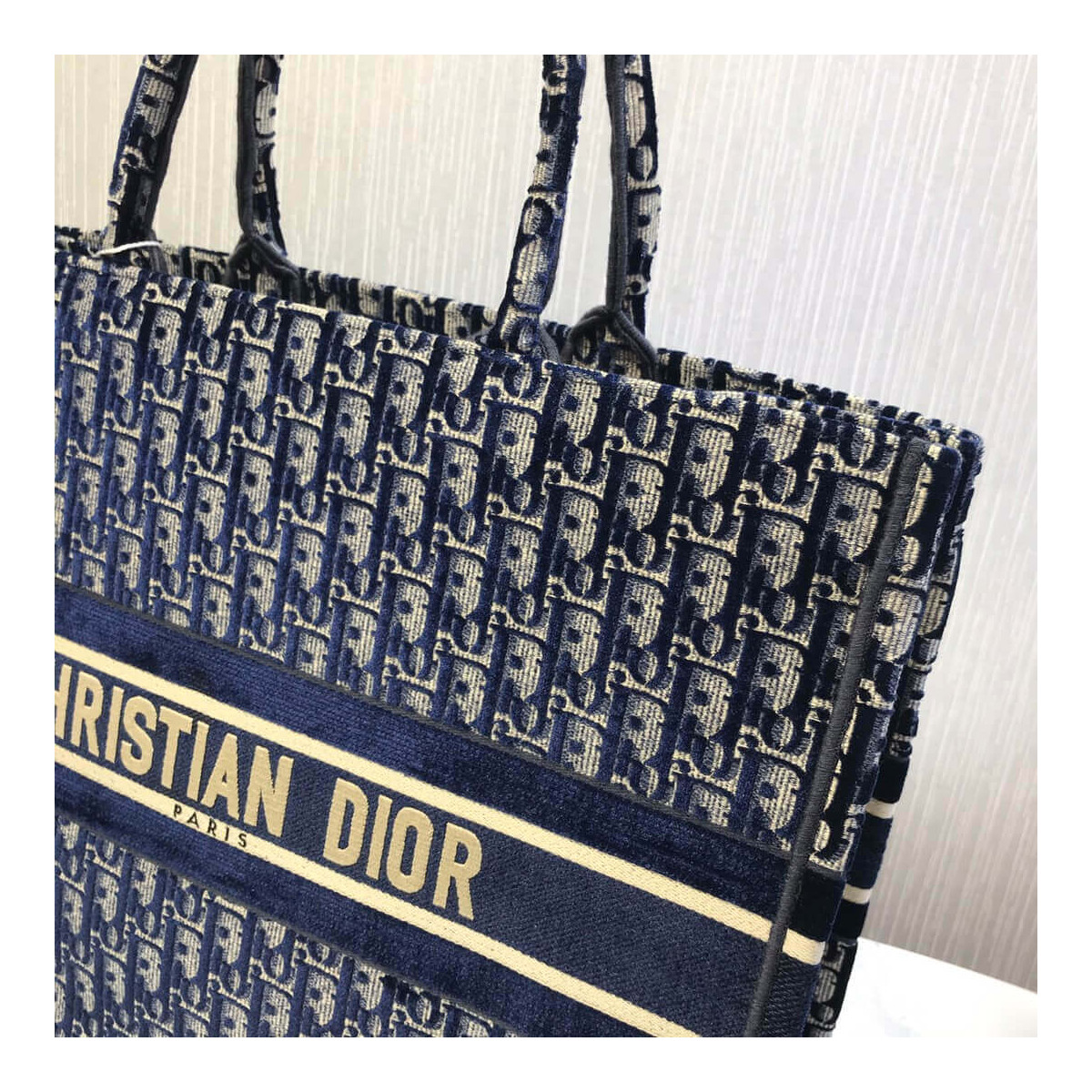 Dior Oblique Embroidered Velvet Book Tote M1286Z