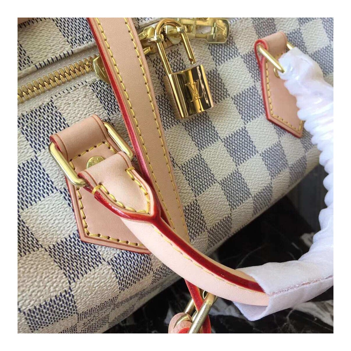 Louis Vuitton Damier Azur Canvas Speedy Bandouliere 35 N41372