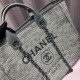 Chanel Deauville Tote 38cm Canvas Bag A66941 Fig Green