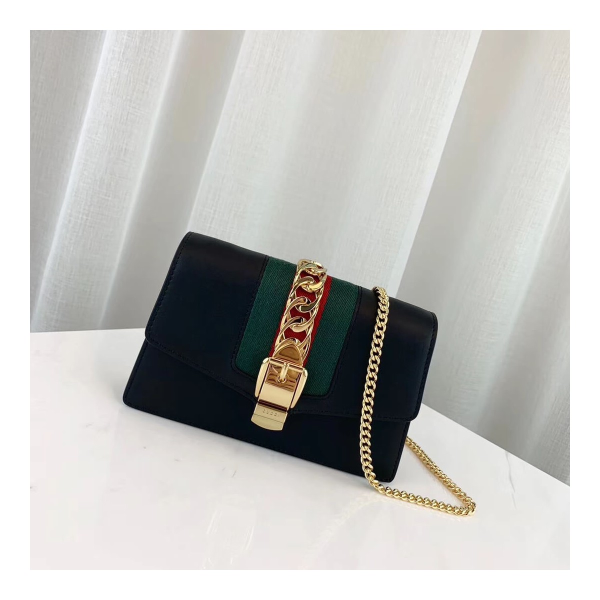 Gucci Sylvie Leather Super Mini Bag 494646