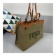 Fendi Peekaboo X Tote in Green Canvas 8BH374