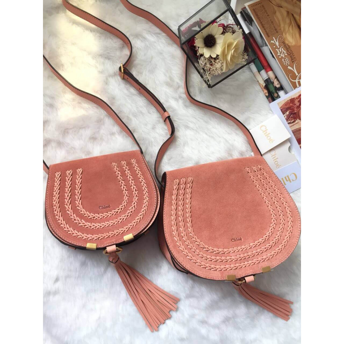 Chloe Mini Marcie Bag in Suede P580