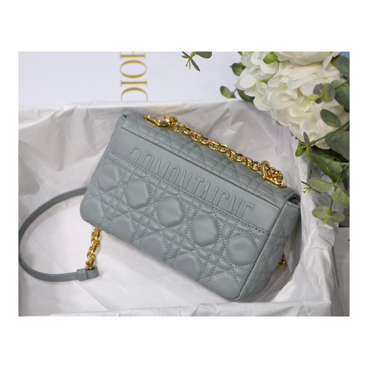 Dior Small Caro Bag in Supple Cannage Calfskin M9241