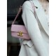 Celine Triomphe Shoulder Bag In Shiny Calfskin 194143 Lavender Grey