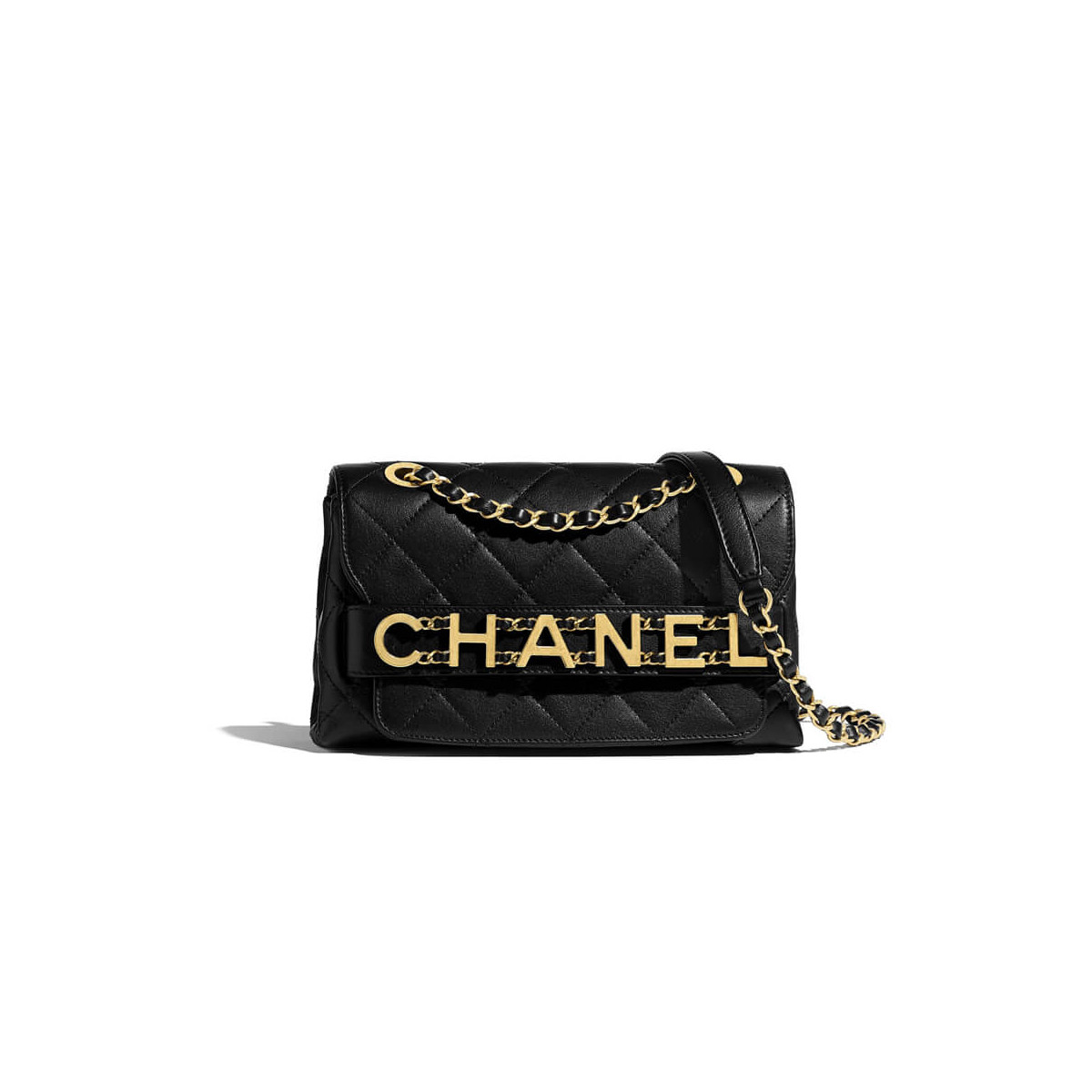 Chanel Front Logo Small Flap Bag AS1490