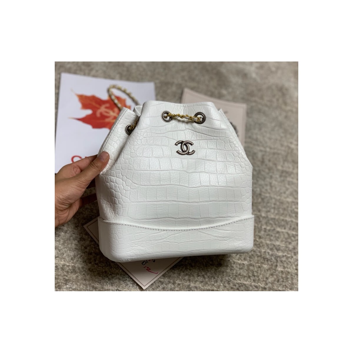 Chanel Crocodile Leather Backpack A94485