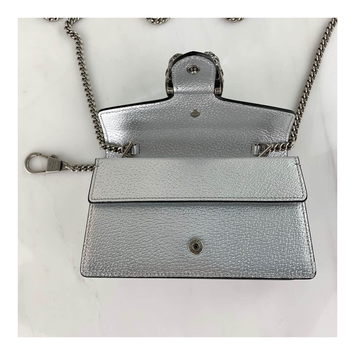 Gucci Silver Dionysus Super Mini Bag 476432