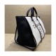 Chanel Wool Felt Deauville Shopping Bag A60598 White/Black