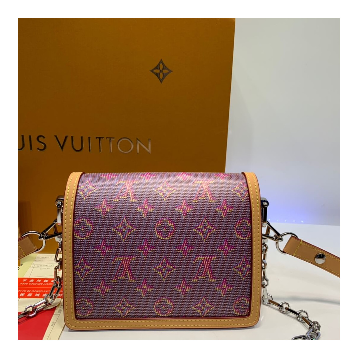 Louis Vuitton Printed Calf Leather Mini Dauphine M55454