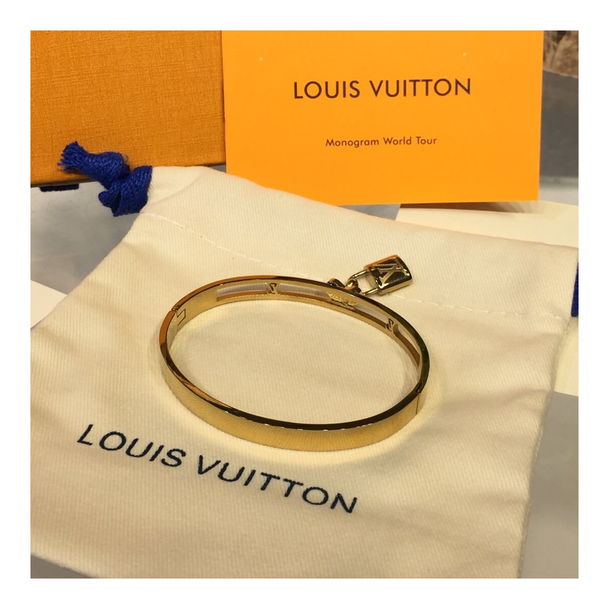 Louis Vuitton M6228 LV Lockit Bracelet Yellow Gold