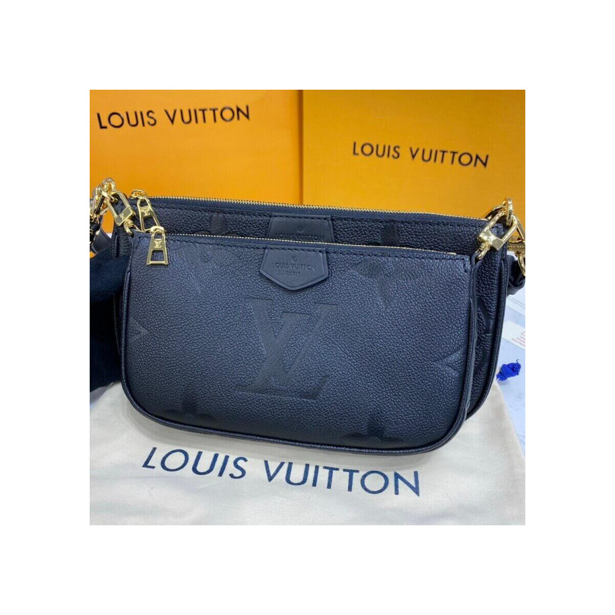 Louis Vuitton Monogram Empreinte Multi Pochette Accessoires M80447 M80399