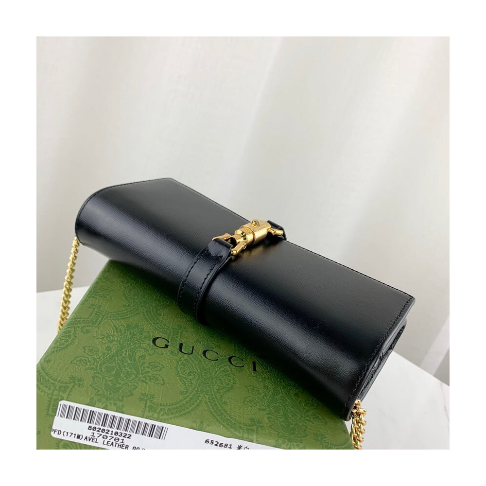 Gucci Jackie 1961 Calfskin Chain Wallet 652681