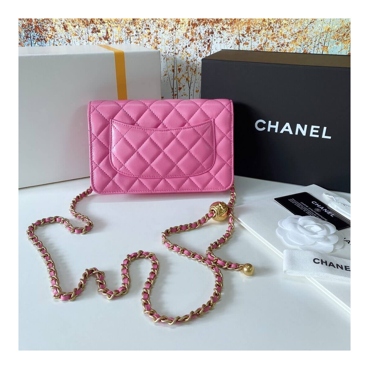 Chanel WOC With CC Details On Strap AP1450 in Lambskin