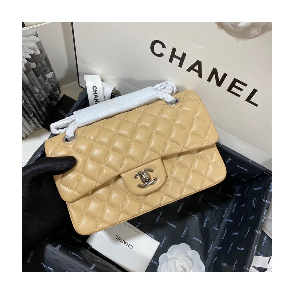 Chanel Small Classic Double Flap Bag A01113 in Lambskin