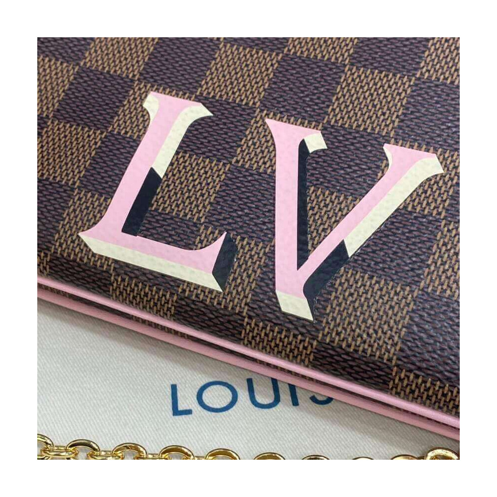 Louis Vuitton Damier Ebene Double Zip Pochette N60254