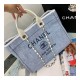 Chanel Deauville Tote 38cm Canvas Bag A66941 Light Blue