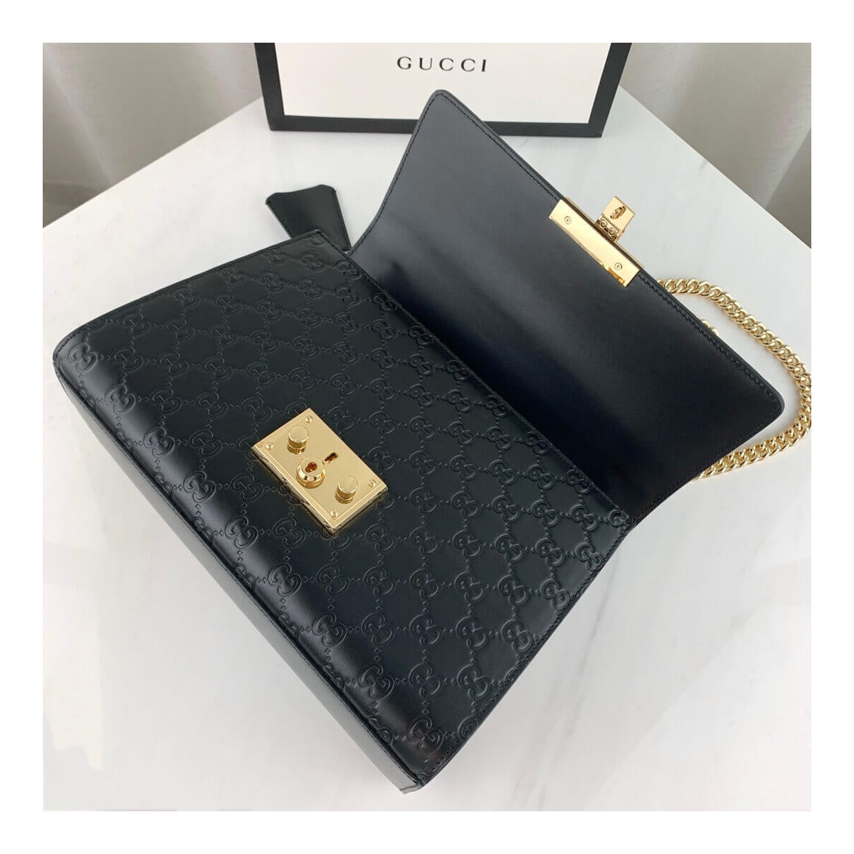 Gucci Padlock Medium Signature GG Shoulder Bag 409486