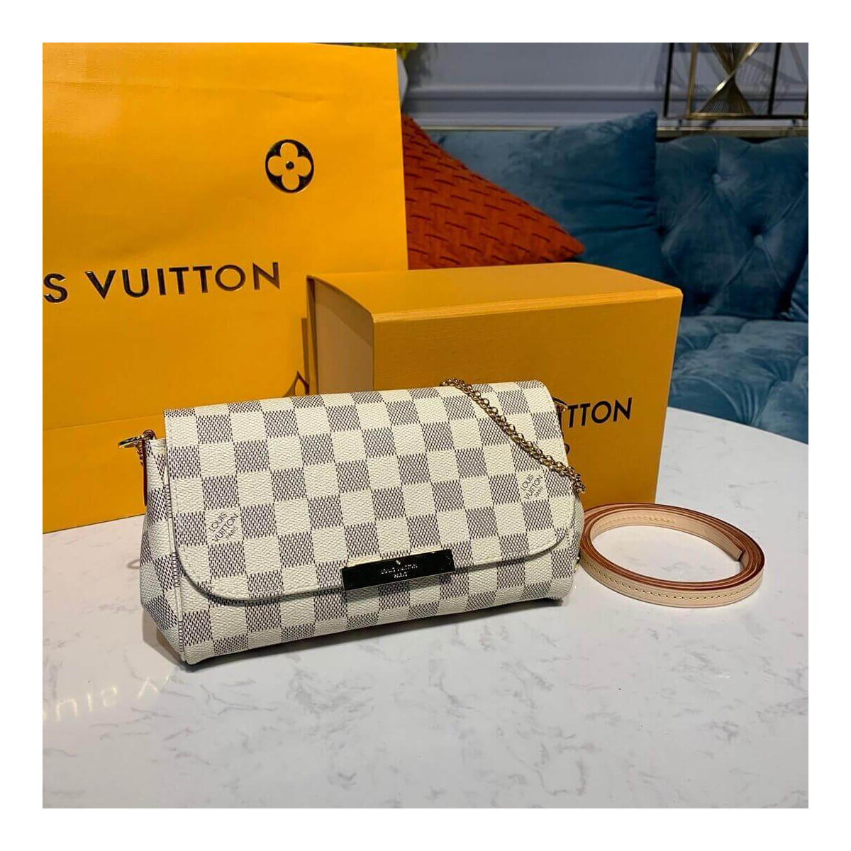 Louis Vuitton Damier Azur Canvas Favorite PM N41277