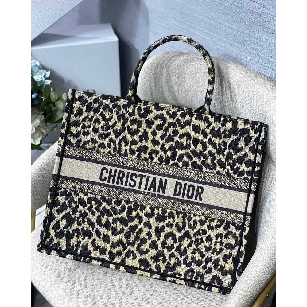 Dior Book Tote Ricamo Mizza Beige Multicolore M1286