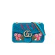 Gucci XXV Anniversary Teal Velvet Shoulder Bag 443496