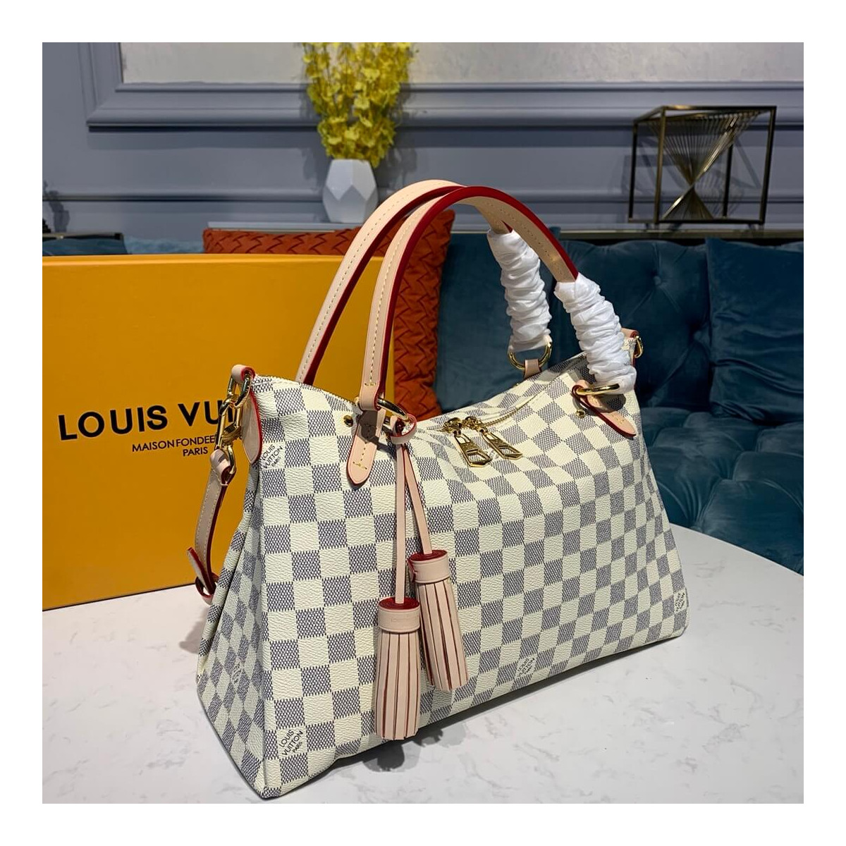 Louis Vuitton Damier Azur Canvas Lymington N40022