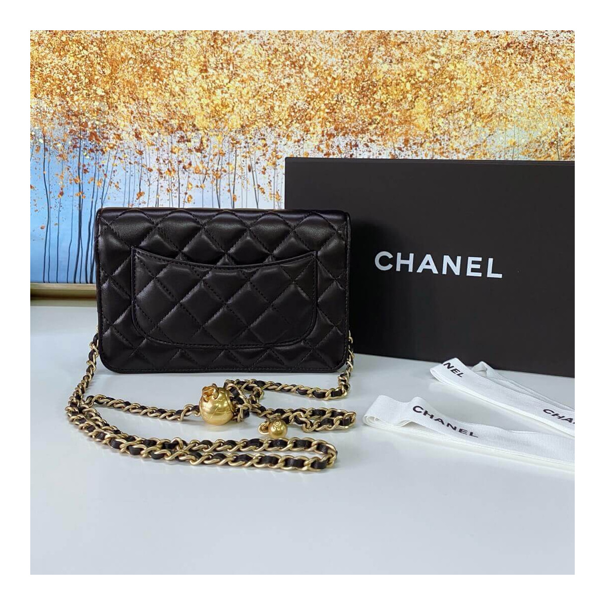 Chanel WOC With CC Details On Strap AP1450 in Lambskin