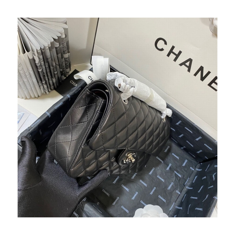 Chanel Small Classic Double Flap Bag A01113 in Lambskin