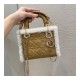 Mini Lady Dior Bag in Camel-Colored Shearling M0505