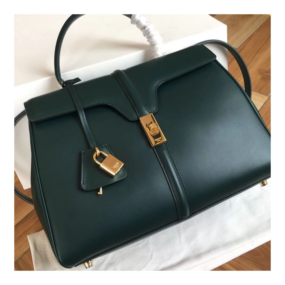 Celine Medium 16 Bag In Satinated Calfskin 187373