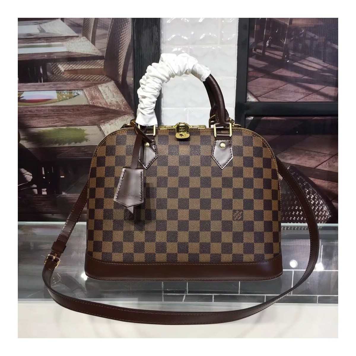 Louis Vuitton Damier Ebene Canvas Alma PM N53151