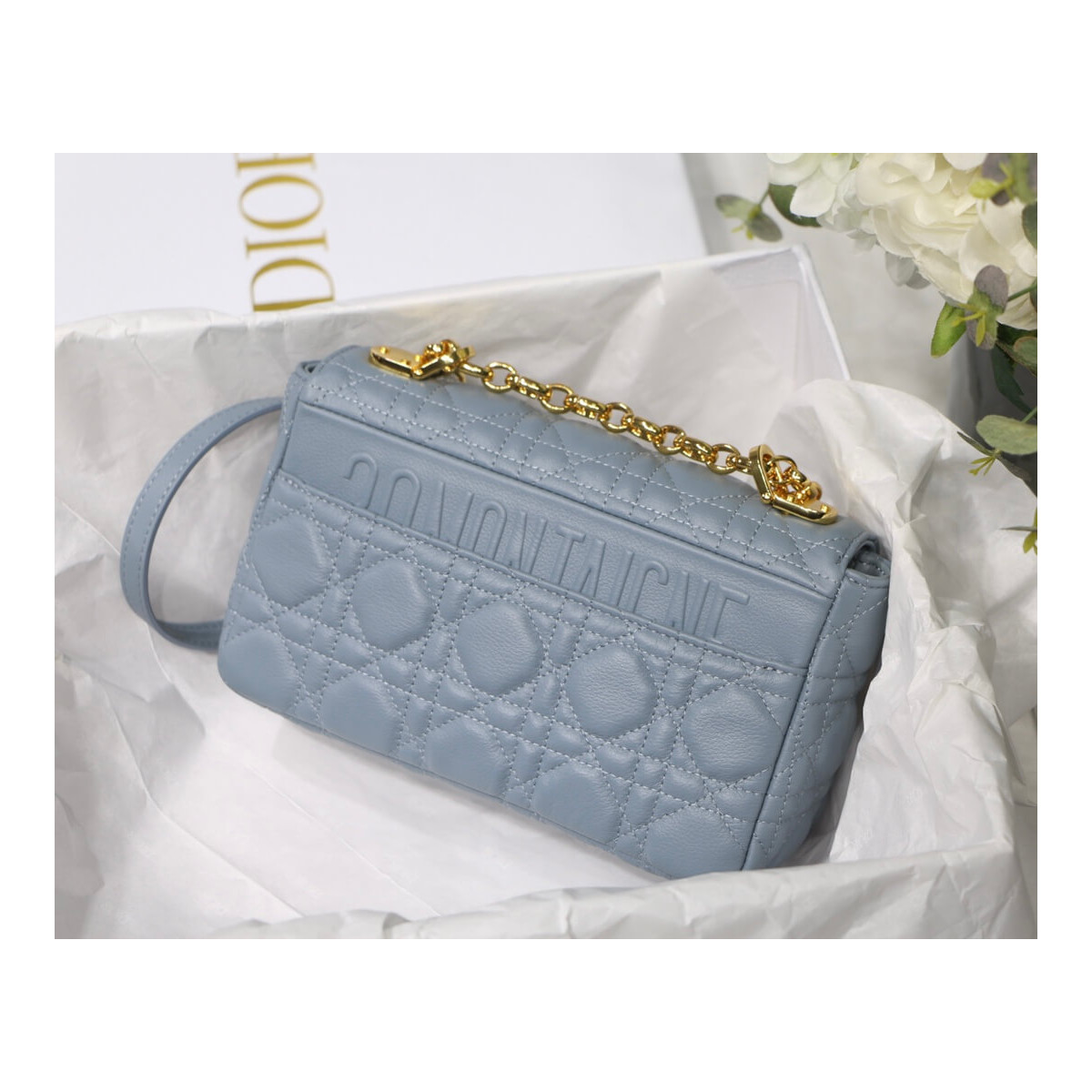 Dior Small Caro Bag in Supple Cannage Calfskin M9241