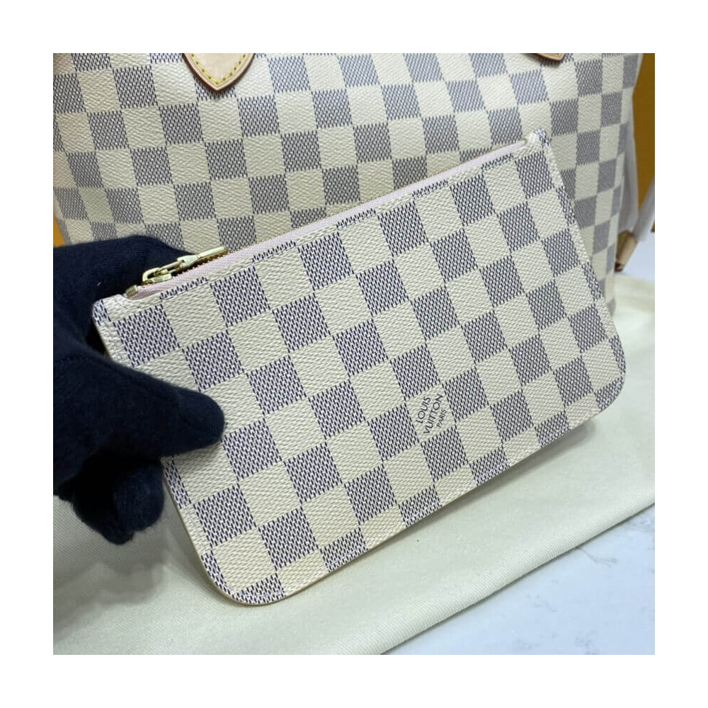 Louis Vuitton Damier Azur Neverfull PM N41362 Pink