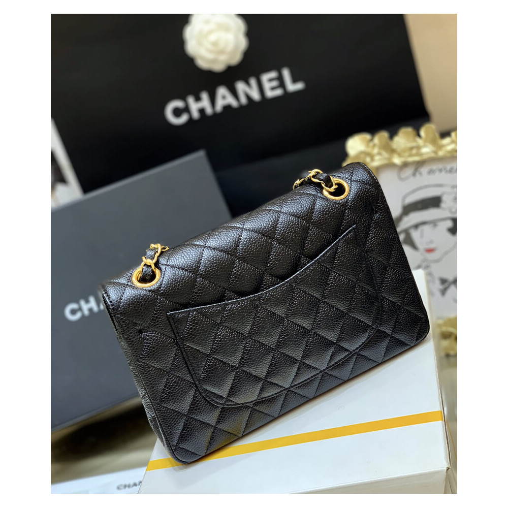 Chanel Small Classic Double Flap Bag A01113 Caviar Calfskin