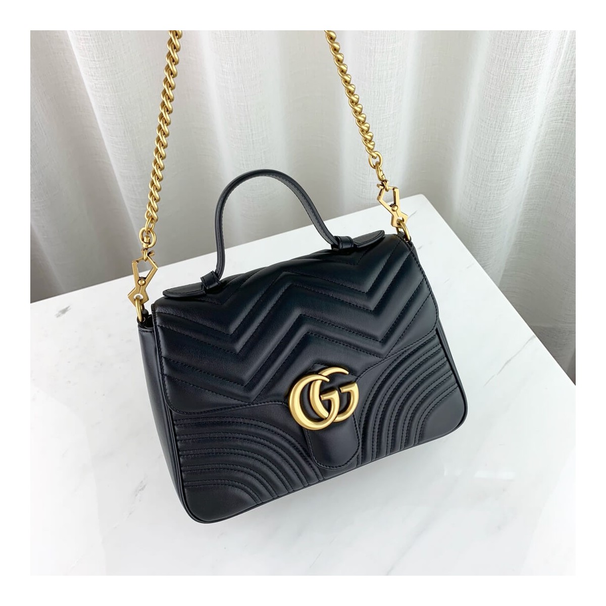 Gucci GG Marmont Matelasse Top Handle Bag 498110