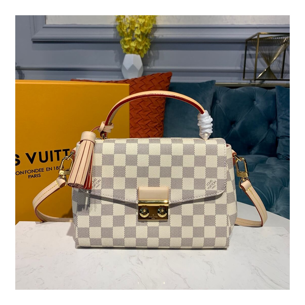 Louis Vuitton Damier Azur Canvas Croisette N41581