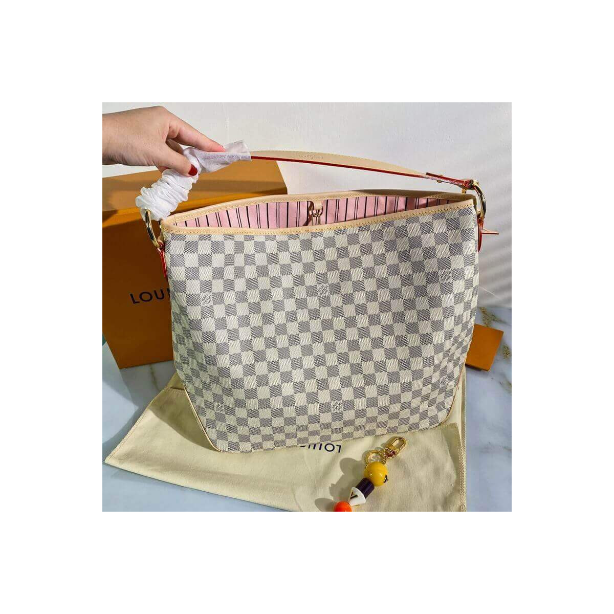 Louis Vuitton Damier Azur Canvas Delightful MM N41448