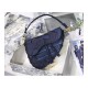 Dior Saddle Bag Blue Camouflage Embroidery M0446