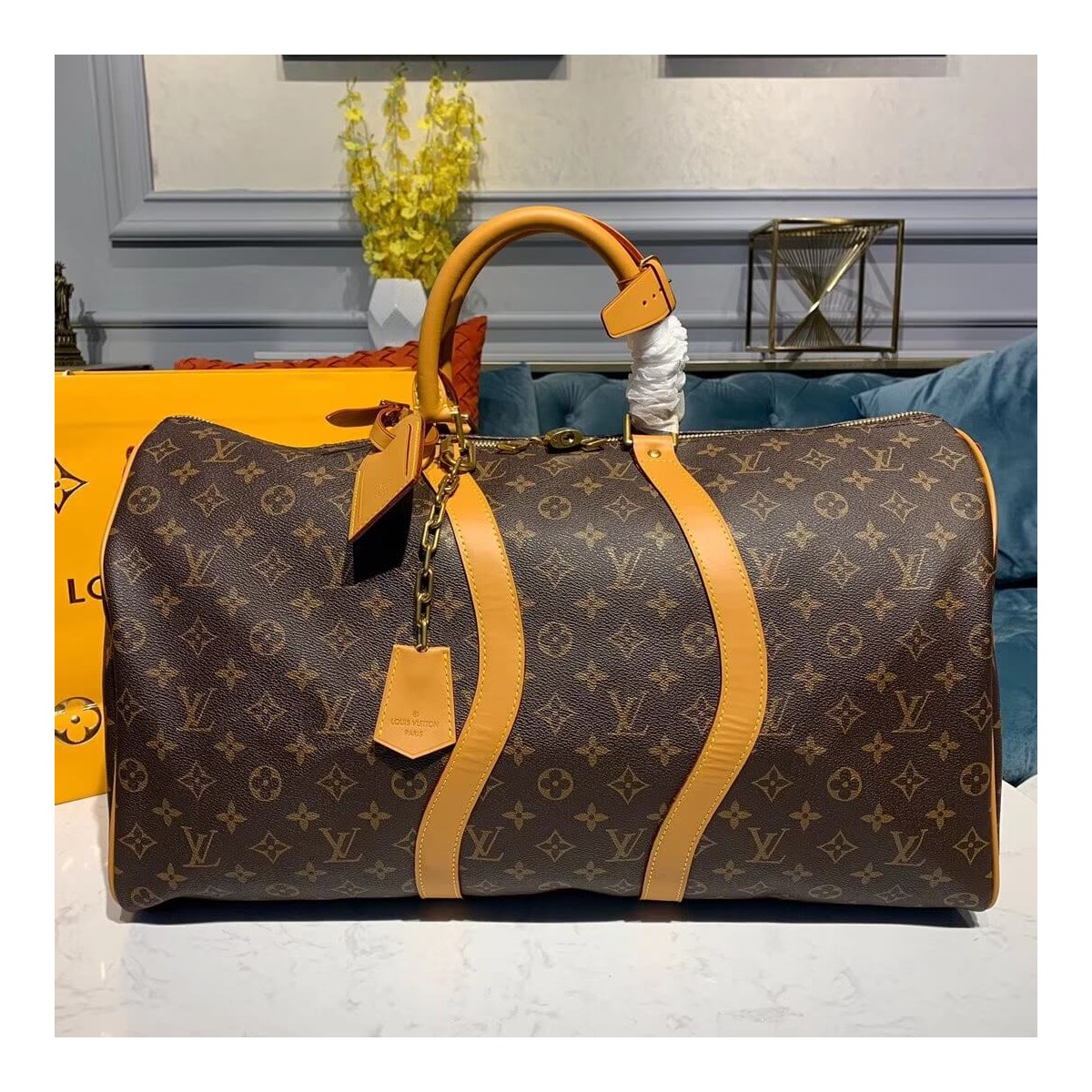 Louis Vuitton Monogram Canvas Keepall Bandouliere 50 M44474