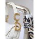 Christian Dior Mini Saddle Bag in White Oblique Jacquard M0447