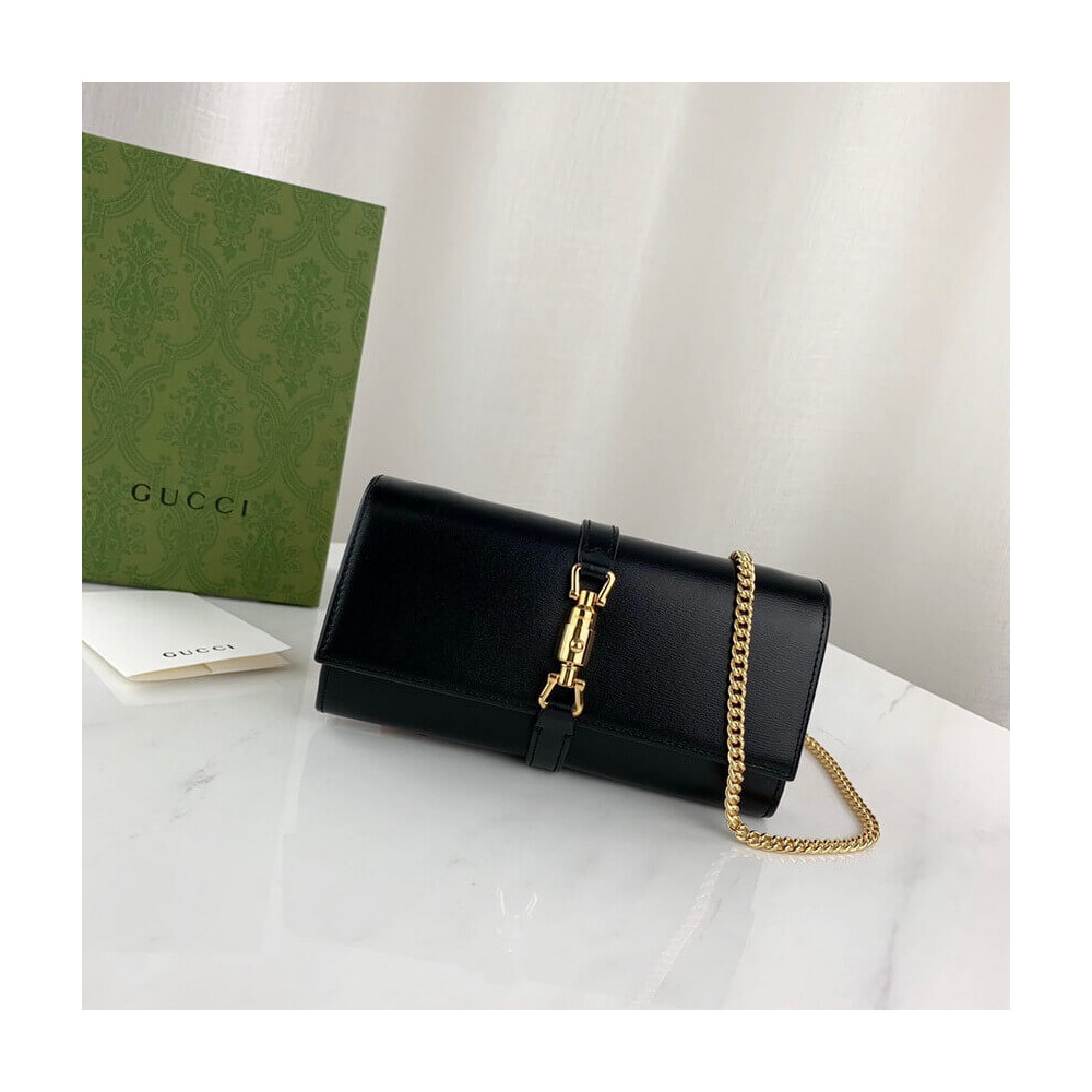 Gucci Jackie 1961 Calfskin Chain Wallet 652681