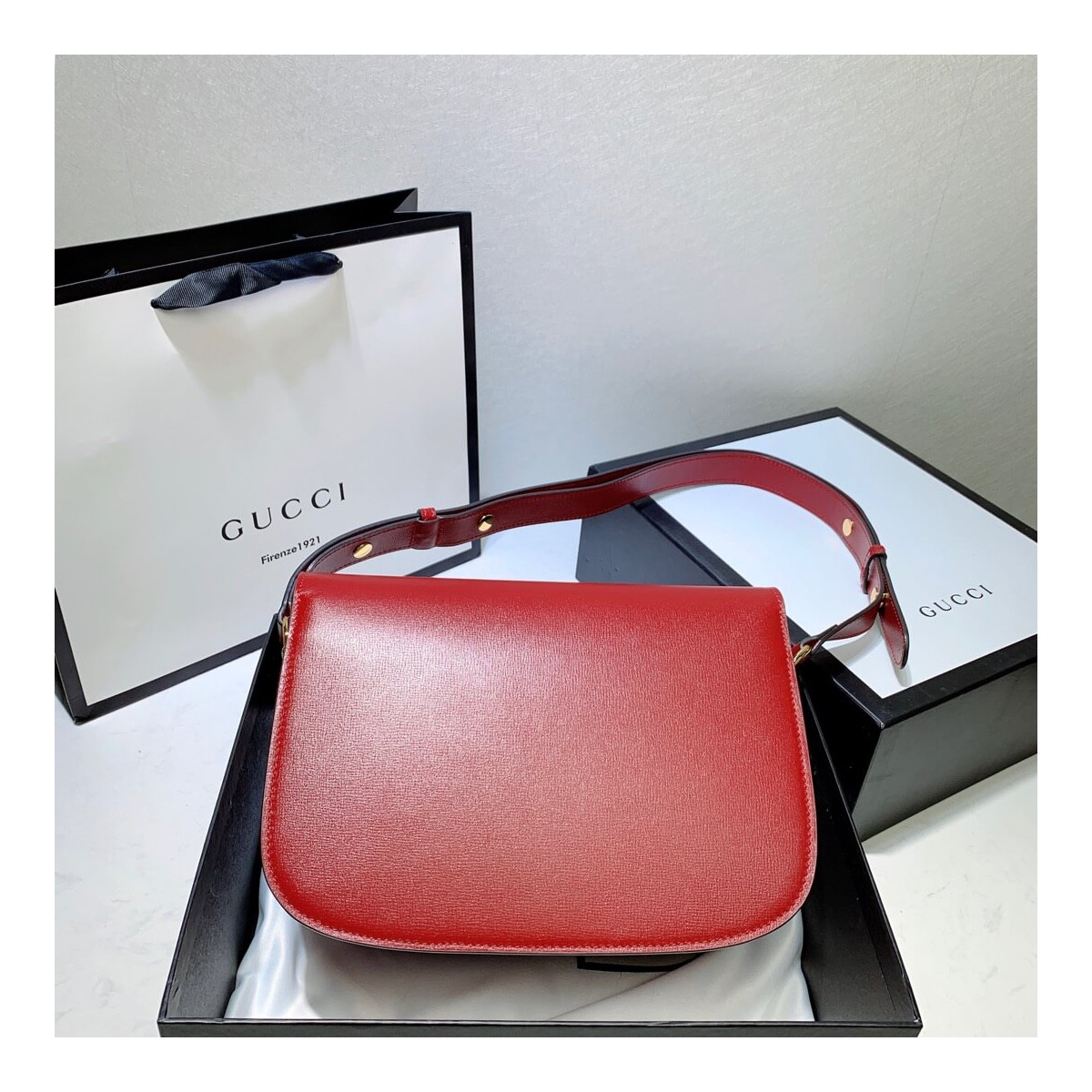 Gucci 1955 Horsebit Leather Shoulder Bag 602204