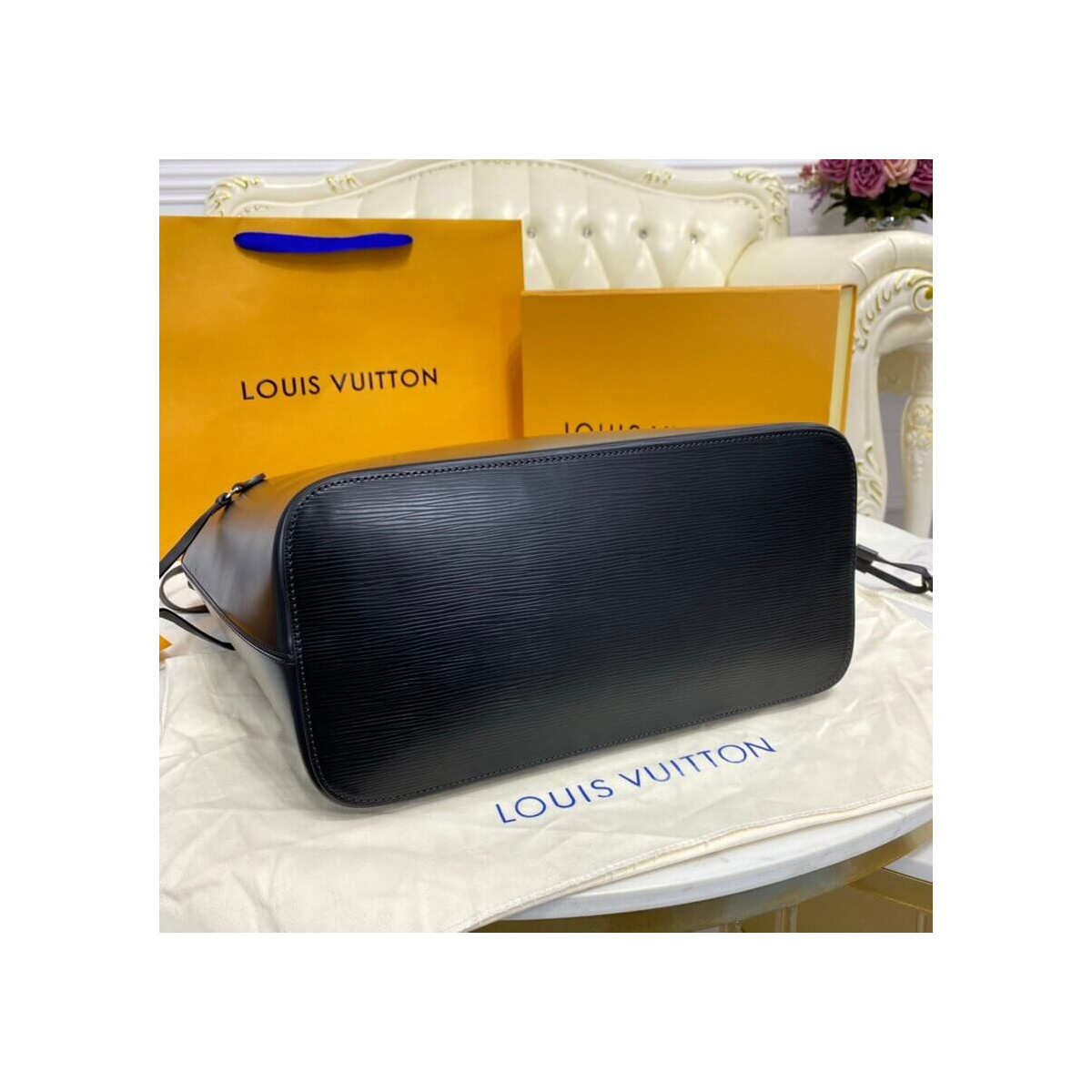 Louis Vuitton Epi Leather Neverfull MM M40392 Black