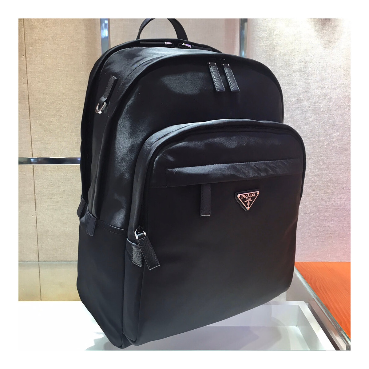 Prada Nylon And Saffiano Leather Backpack 2VZ048