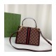 Gucci Ophidia Small Top Handle Bag With Web 651055 Burgundy