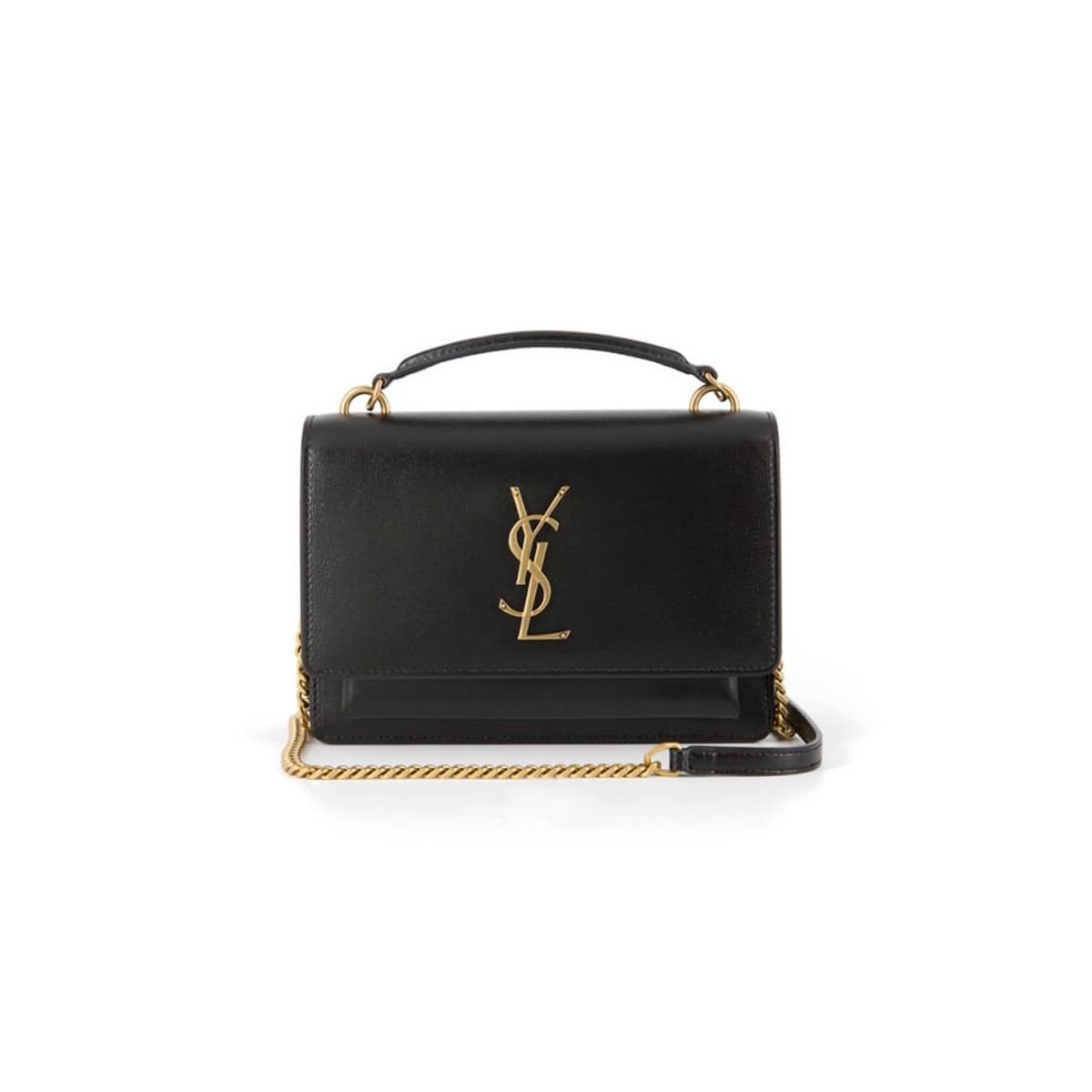 Saint Laurent Sunset Chain Wallet In Smooth Leather 533026