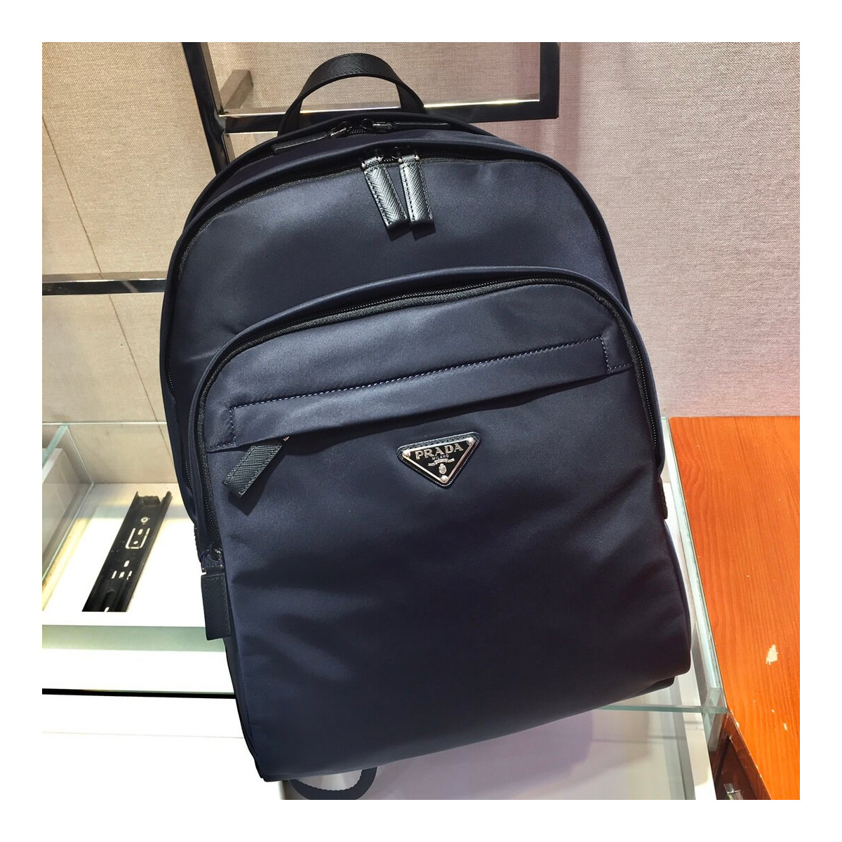 Prada Nylon And Saffiano Leather Backpack 2VZ048