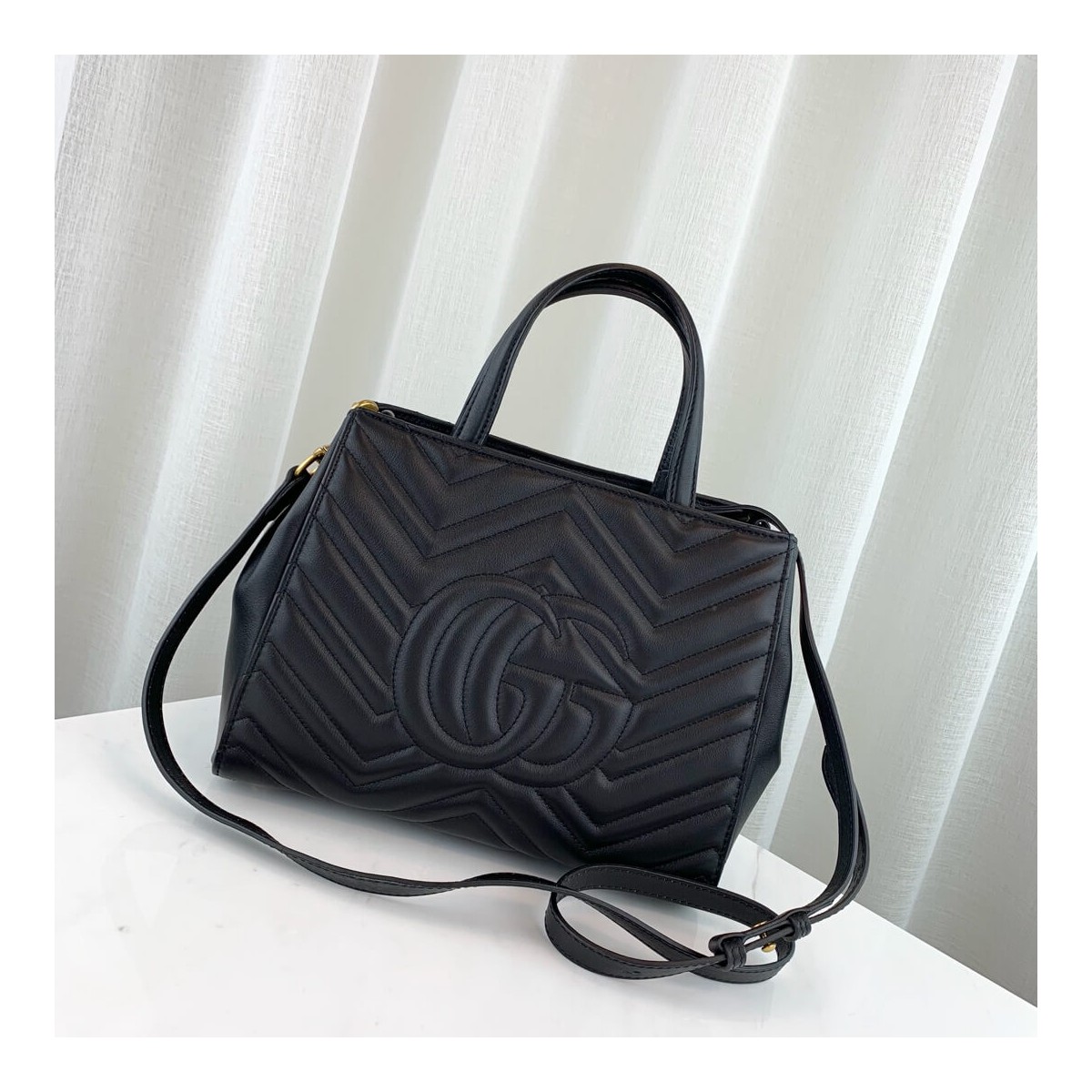 Gucci GG Marmont Small Matelasse Top Handle Bag 448054