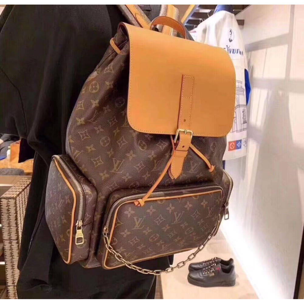 Louis Vuitton Monogram Coated Canvas Backpack Trio M44658